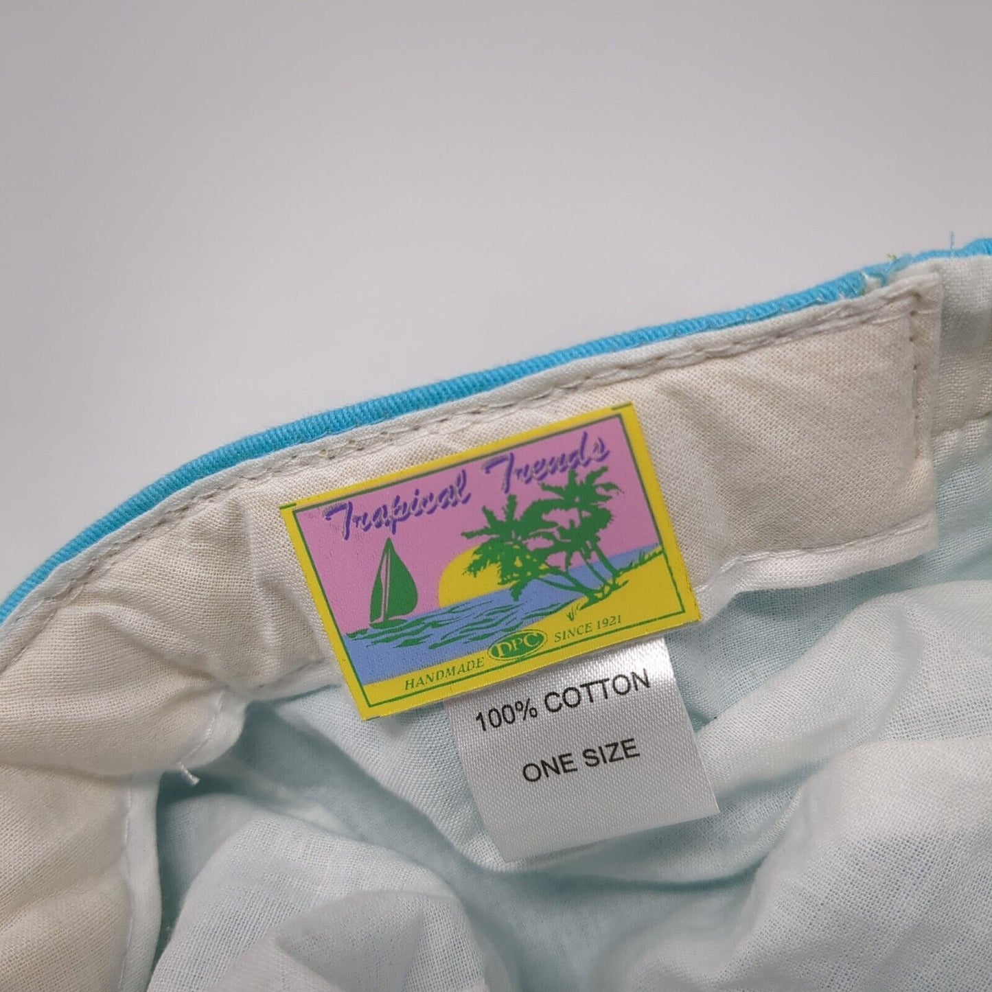 Tropical Trends Fitted Cadet Army Cap Hat Blue One Size Vent Holes Dpc