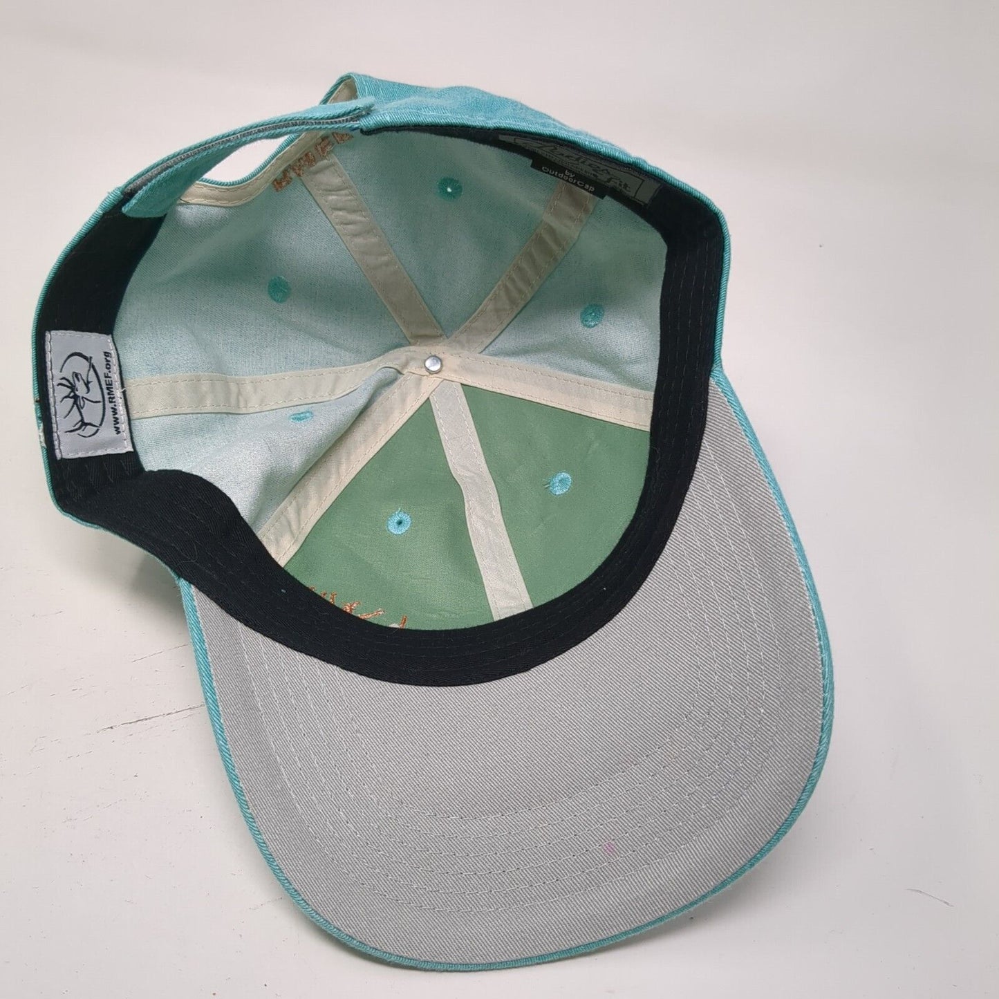 RMEF Women's Strapback Hat Green One Size Embroidered Outdoor Cap