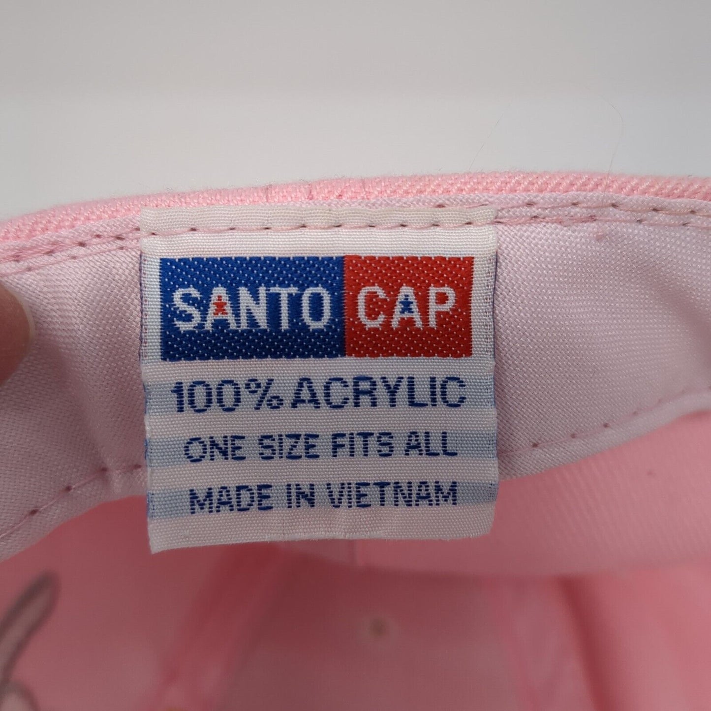 Angel Strapback Hat Pink One Size Adjustable Embroidered Santo Cap