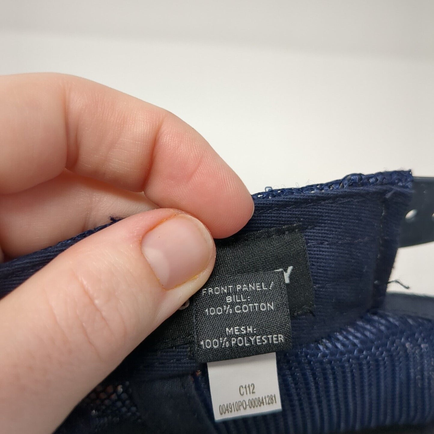 Port Authority Snapback Mesh Back Trucker Hat Blue One Size Embroidered