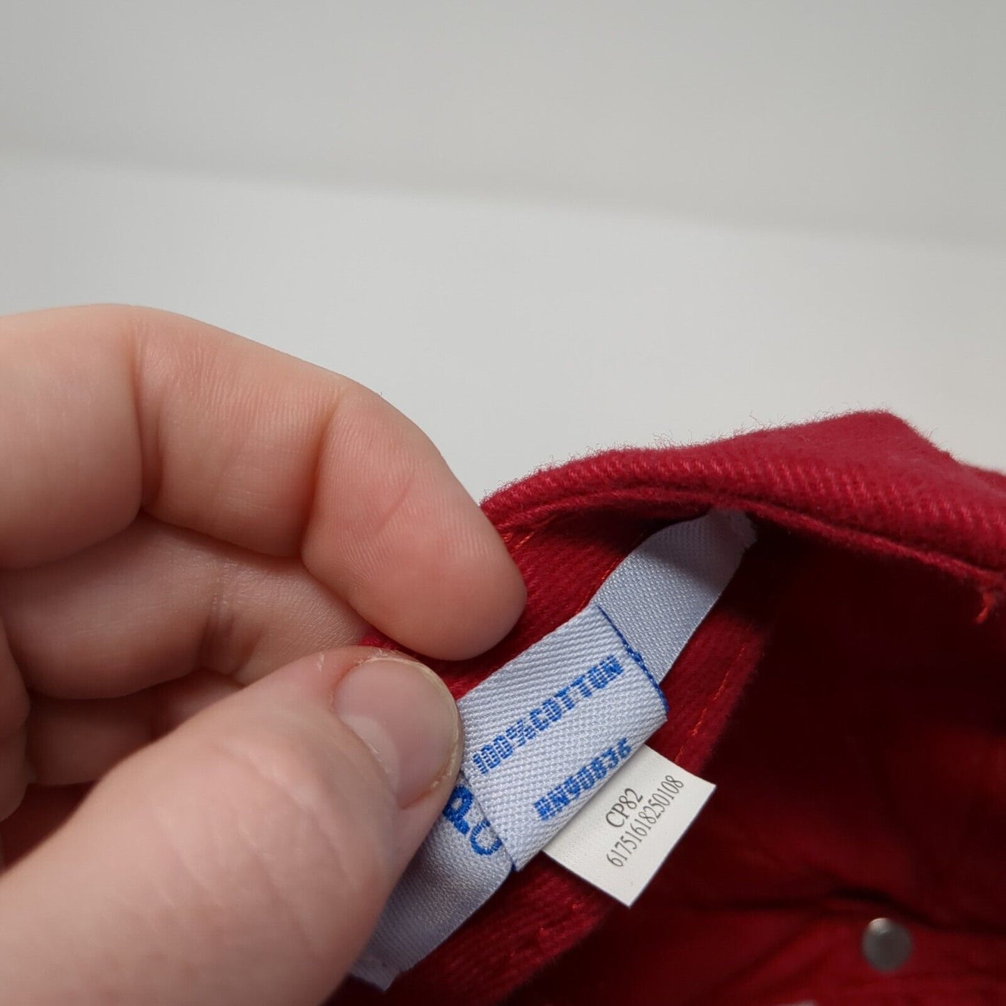 Humphreys Governor Slideback Hat Red One Size Adjustable Port & Company Cotton