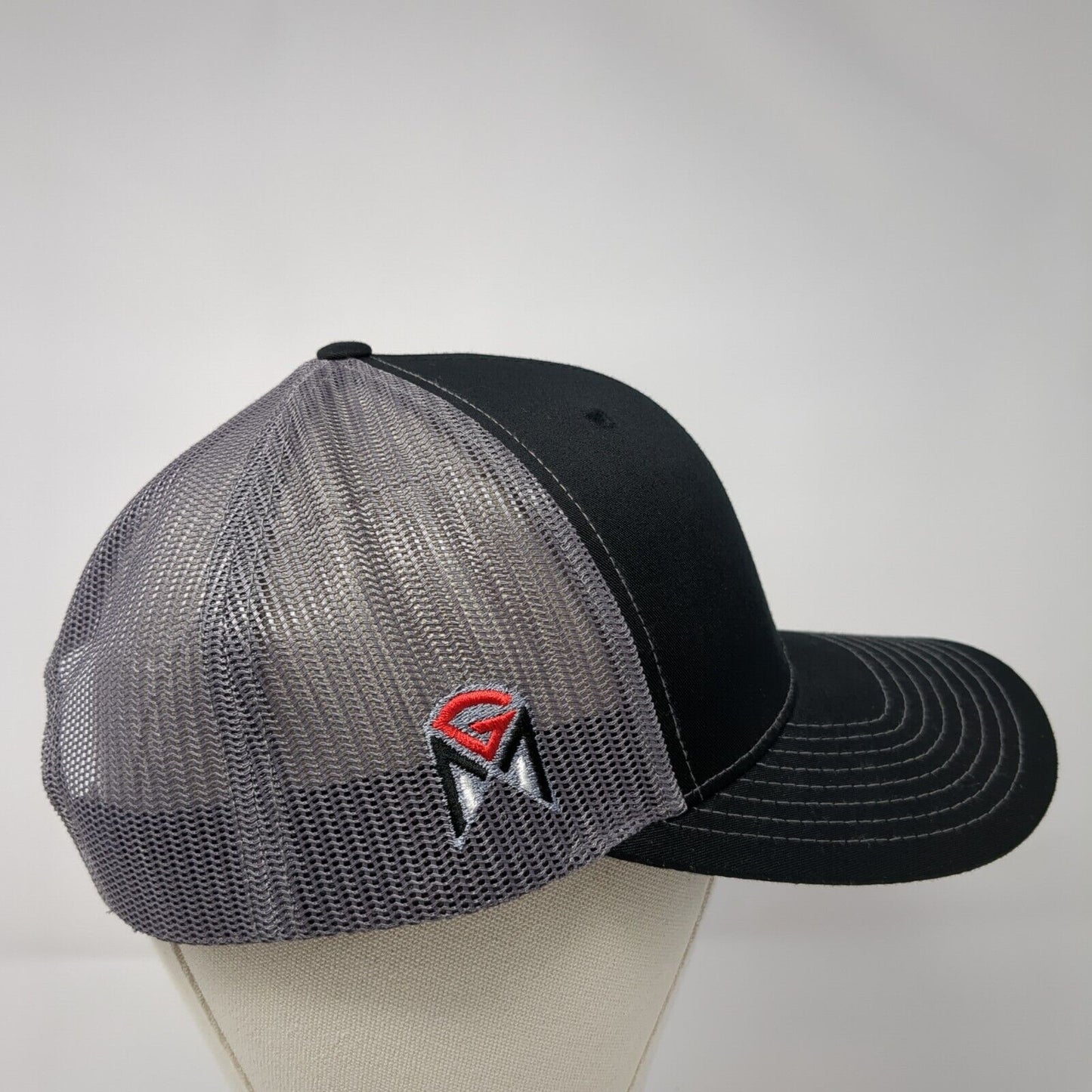 MGM General Construction Snapback Trucker Hat Black One Size Mesh Back