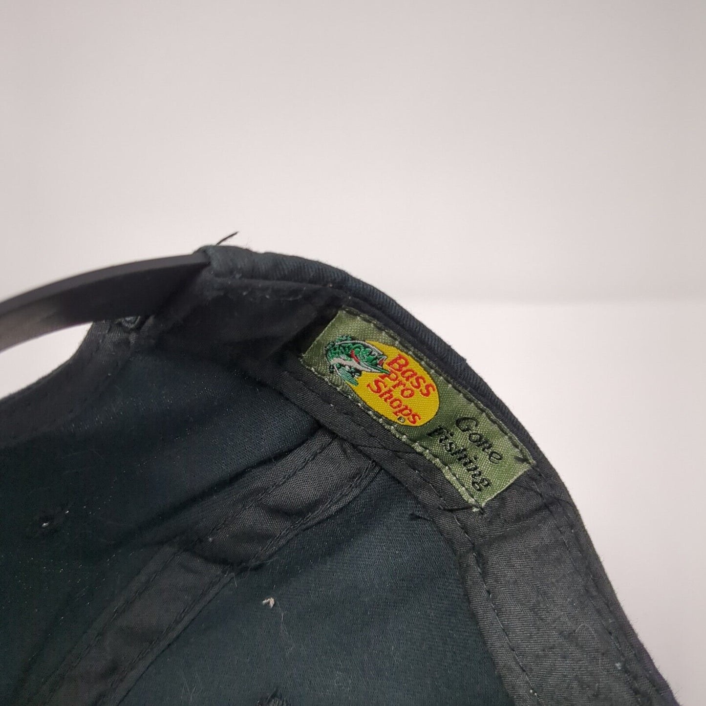 Bass Pro Shops Snapback Hat Black One Size Adjustable Gone Fishing Solid