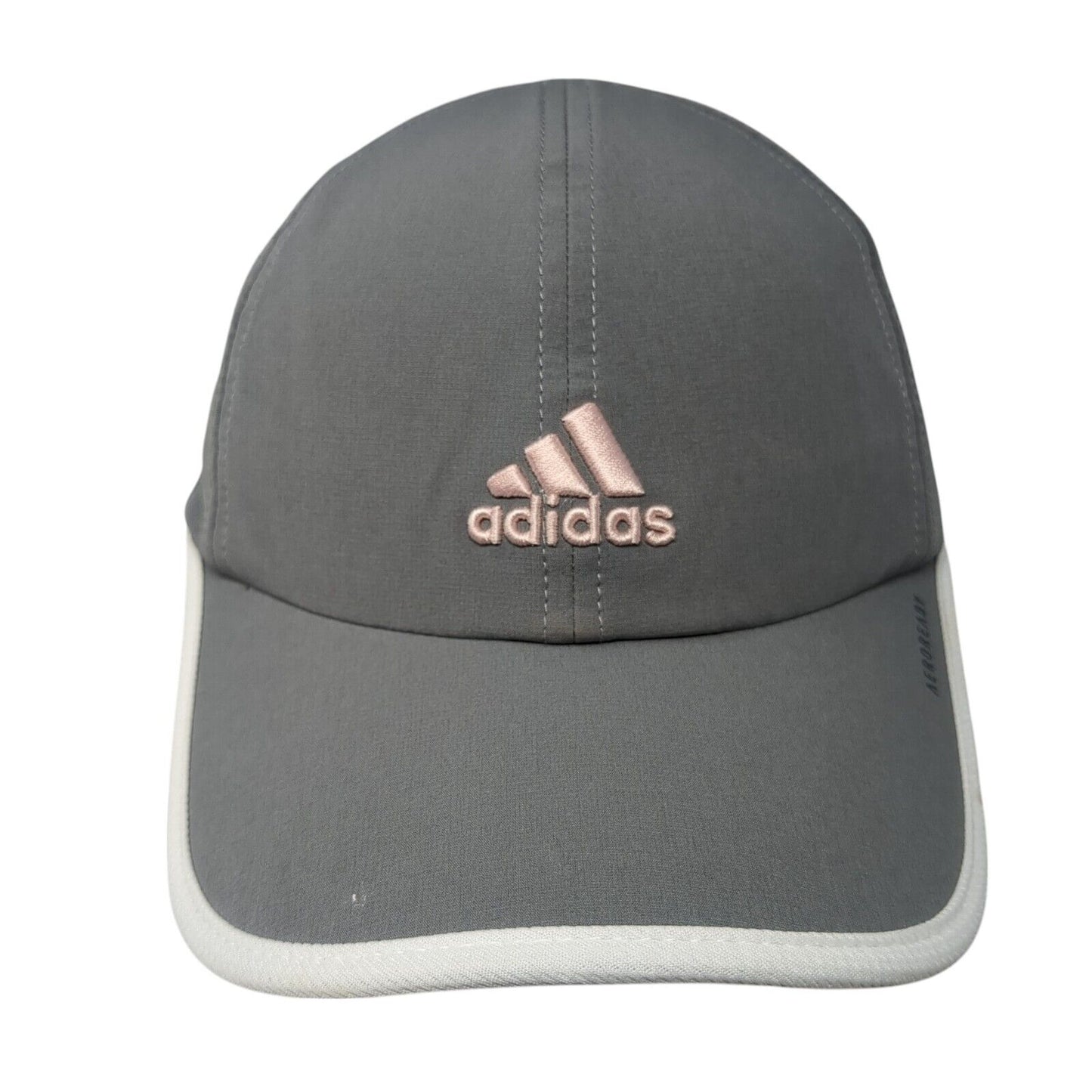 Adidas 3 Stripes Strapback Hat Gray One Size White Trim Aeroready