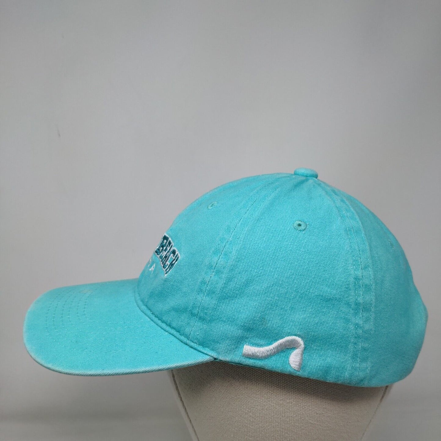 Melbourne Beach Florida Strapback Hat Greenish-Blue One Size Embroidered