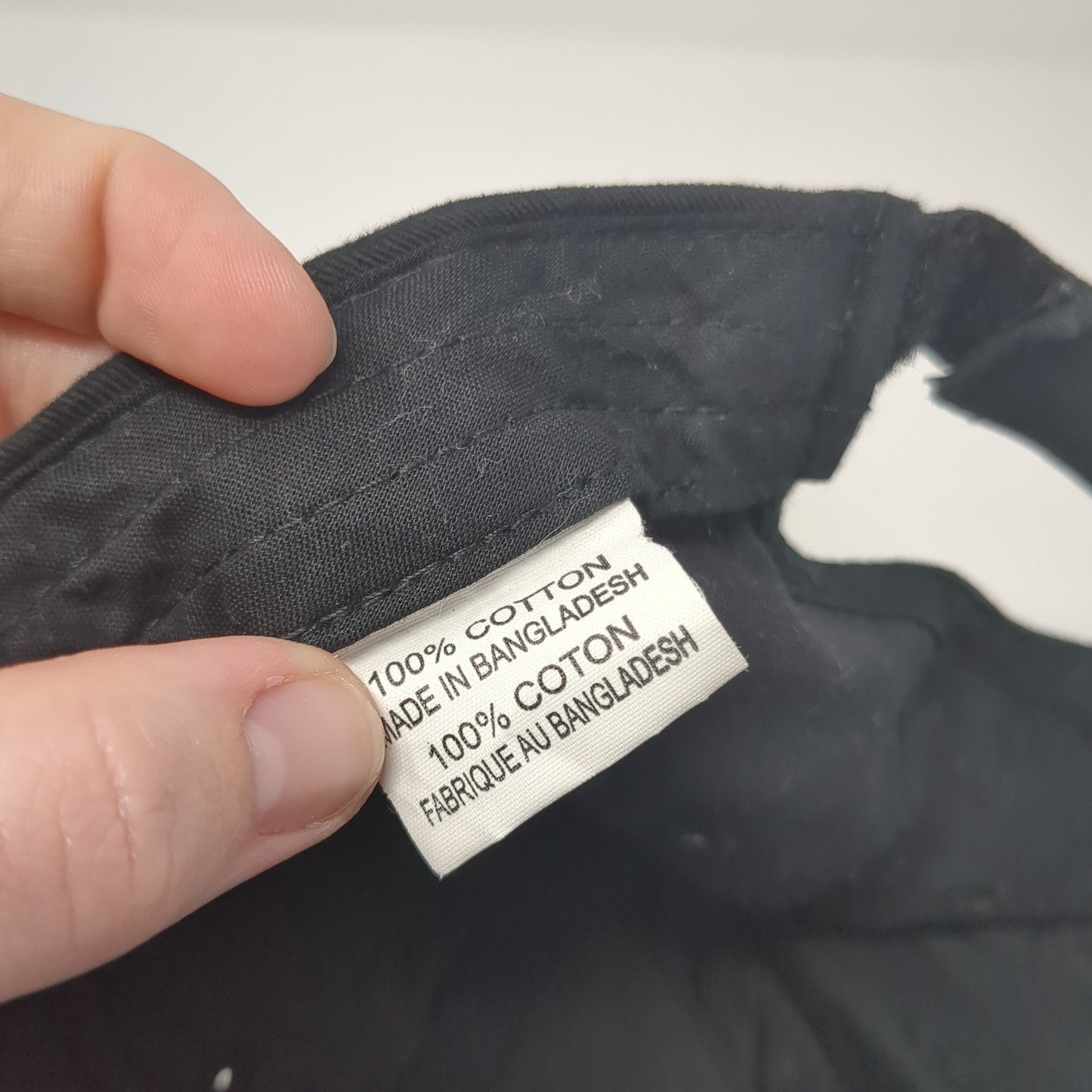 Unbranded Strapback Hat Black One Size Outdoor Vent Holes 6 Panel Blank