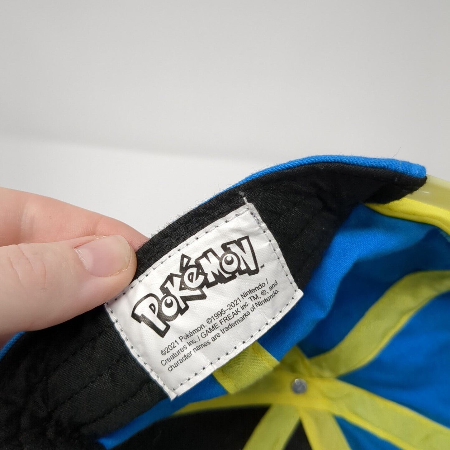 Pikachu Snapback Hat Blue One Size Adjustable Embroidered 6 Panel Pokemon