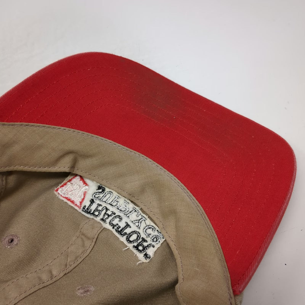 Tractor Supply Co Baseball Cap Beige Red One Size Strapback Embroidered Hat