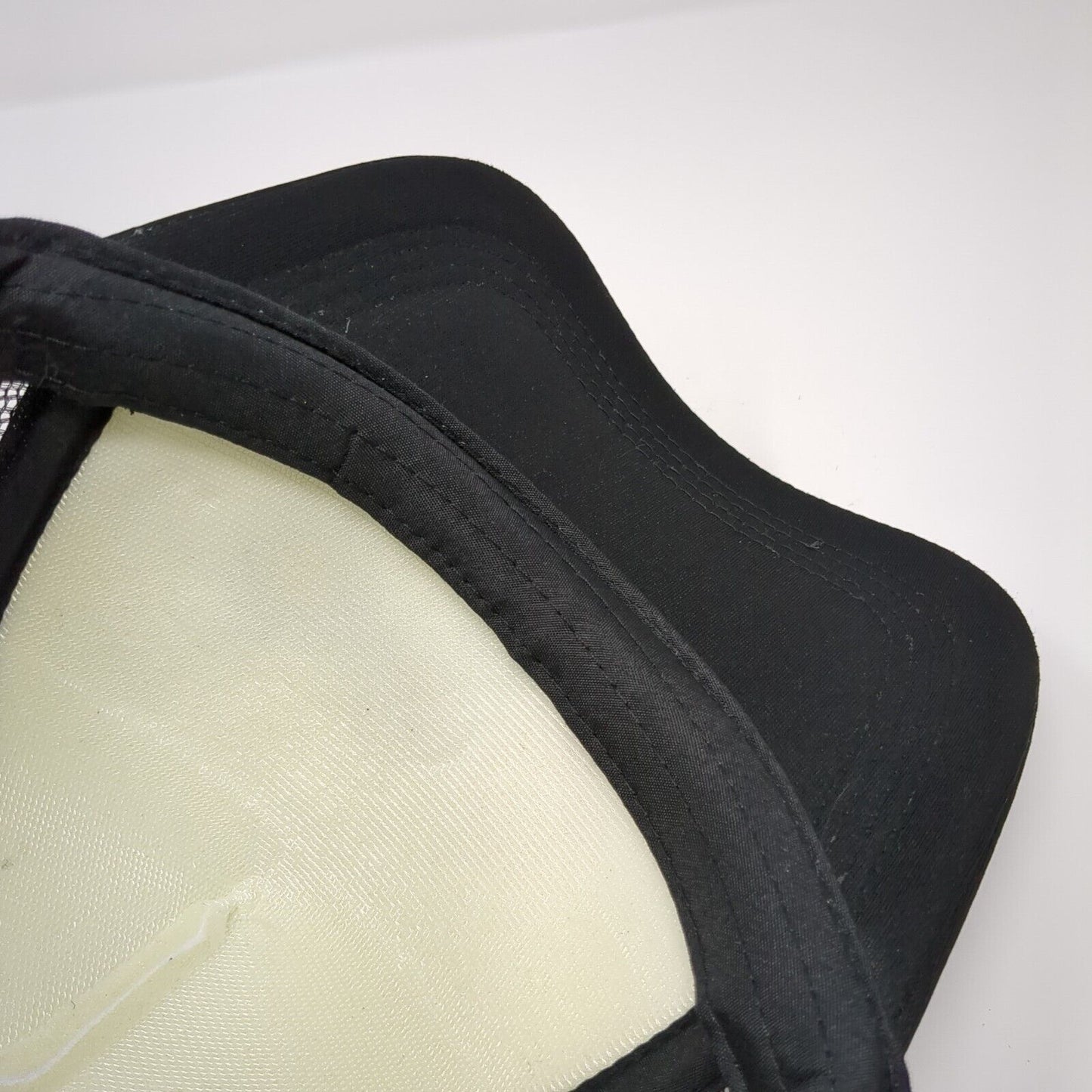 Smiley Flowers Snapback Trucker Hat Black OSFA Mesh Back Adjustable