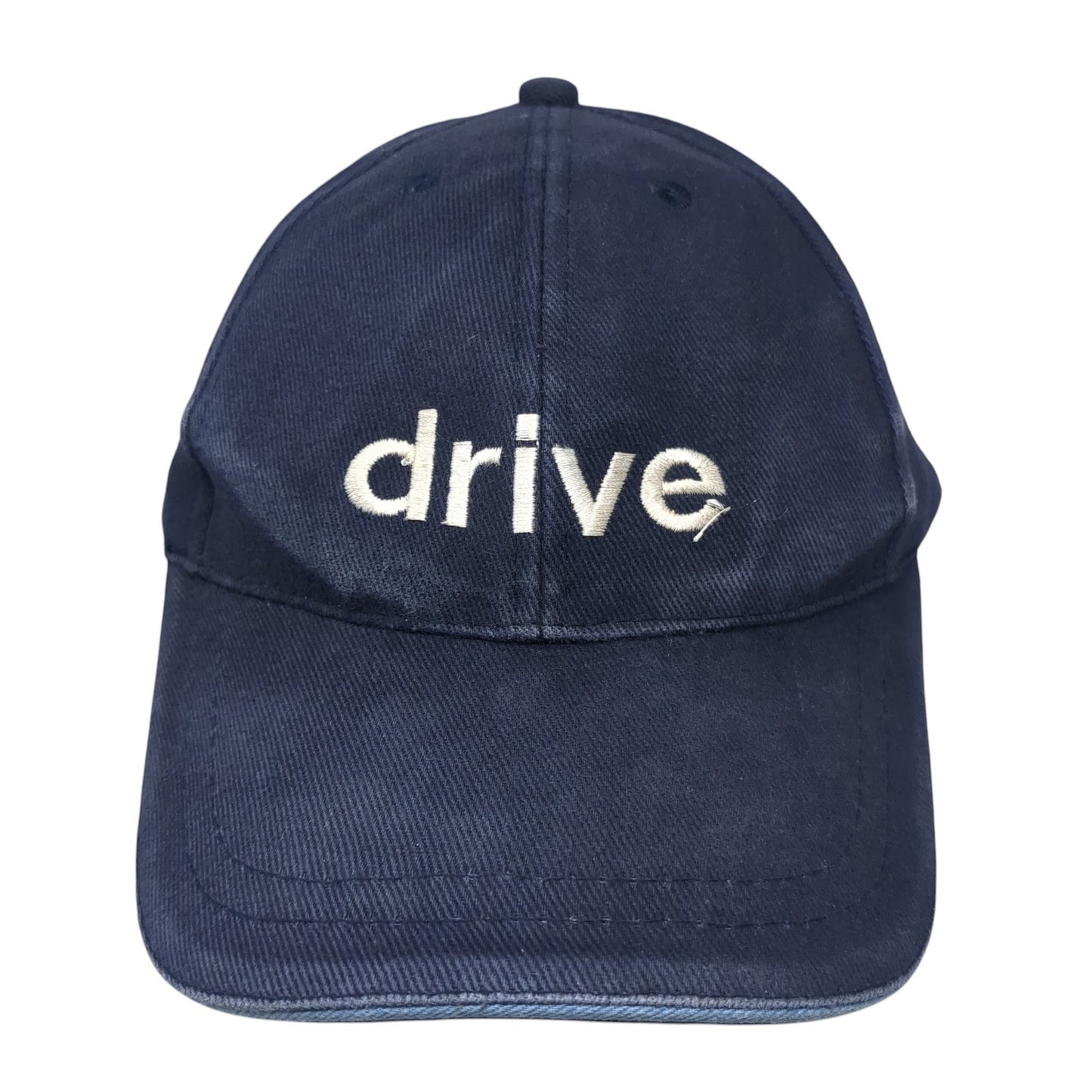 Drive Strapback Hat Blue One Size Adjustable Embroidered Solid 6 Panel