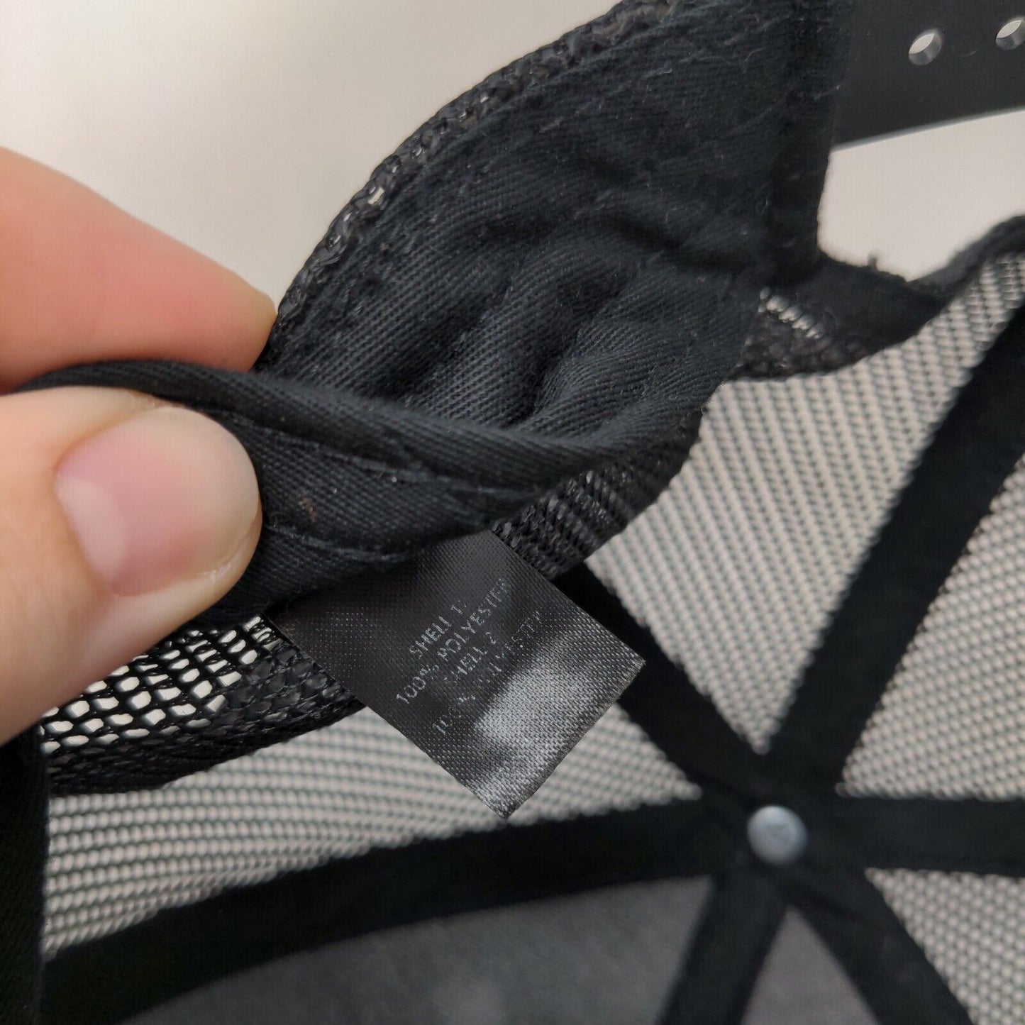 Starch & Iron Snapback Mesh Back Trucker Hat Green One Size Leather Patch