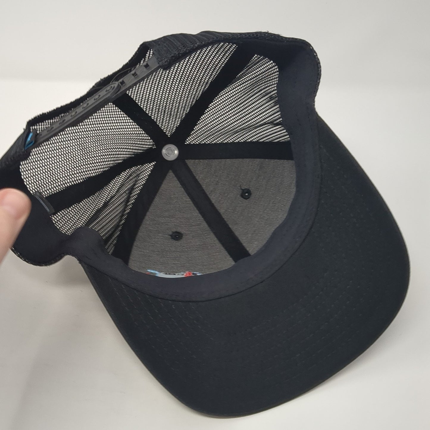 Surfing Blue Pig Snapback Mesh Back Trucker Hat Black One Size Adjustable