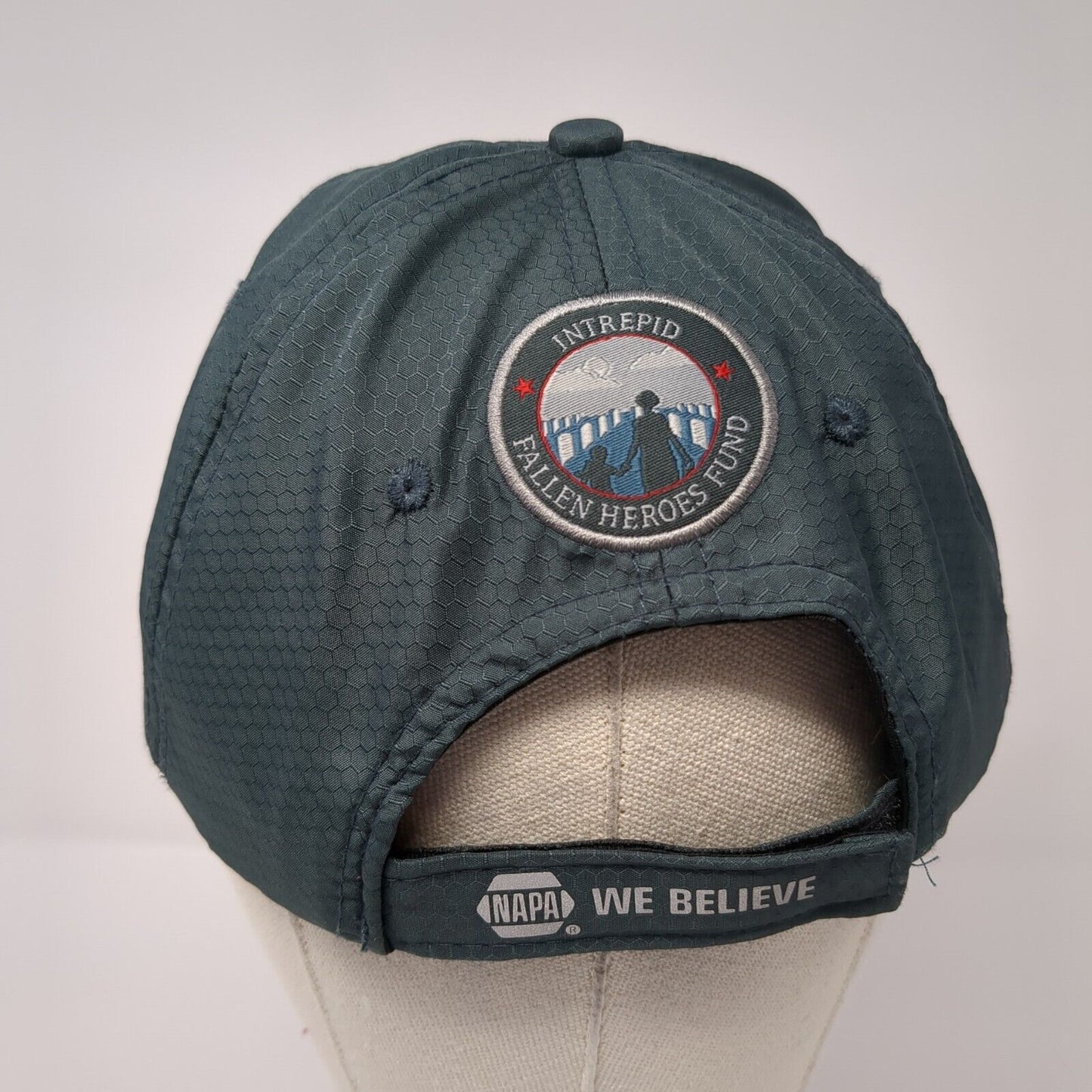 NAPA USA We Believe in Heroes Strapback Hat Gray One Size Adjustable Embroidered