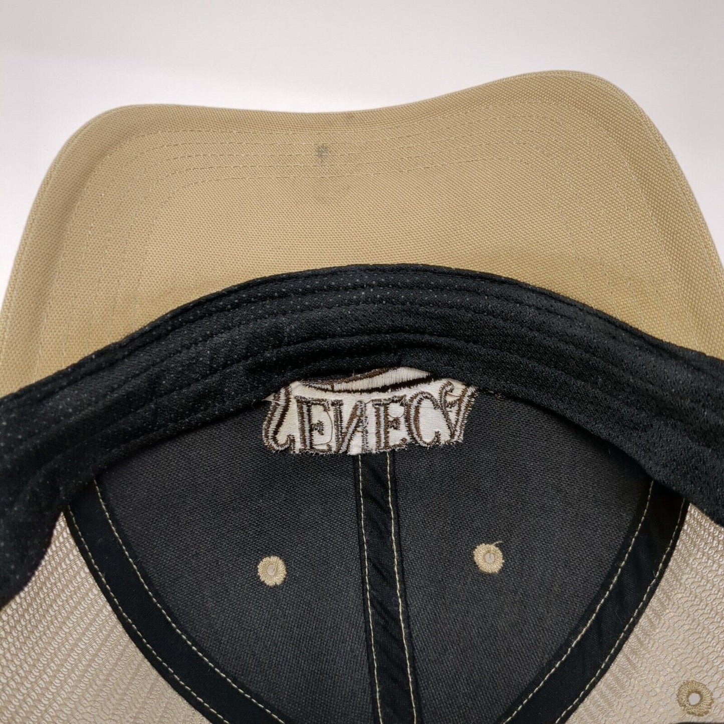 Seneca Snapback Trucker Hat Tan OS Adjustable Mesh Back Embroidered Carhartt