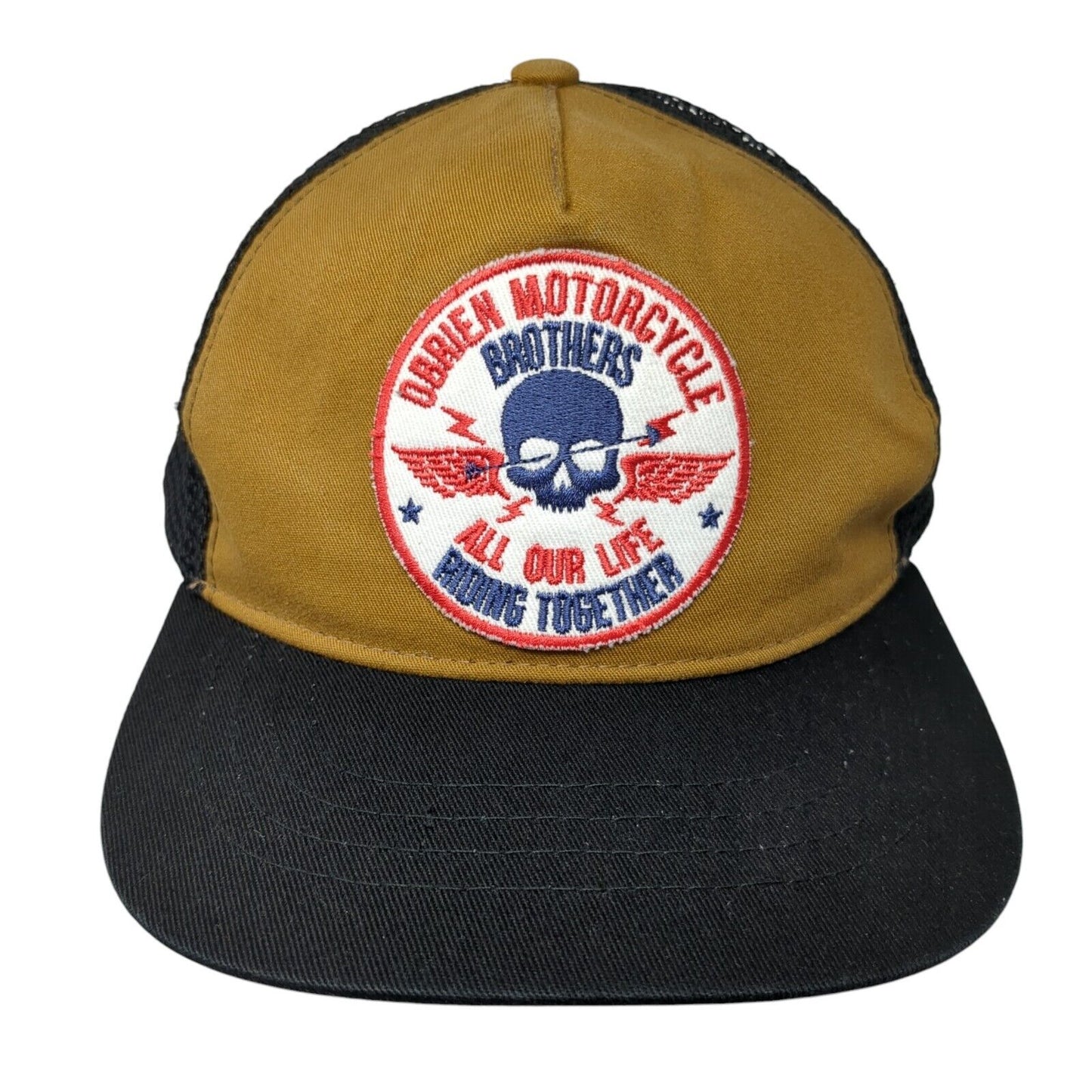 Obrien Motorcycle All Our Life Brother Riding Together Trucker Hat Multi OS Mesh