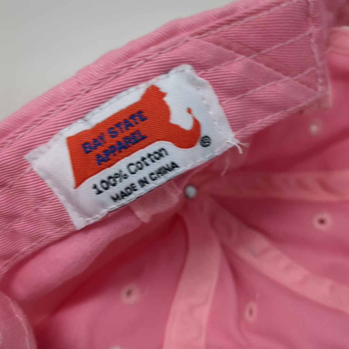 Bay State Apparel Baseball Cap Pink Blue One Size Cape Cod CC Embroidered Hat