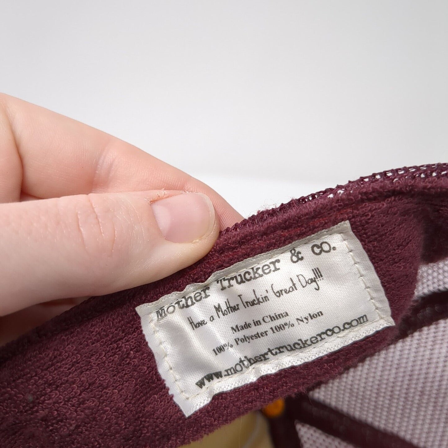 Lake Vibes Snapback Trucker Hat Red One Size Adjustable Mesh Back Rope