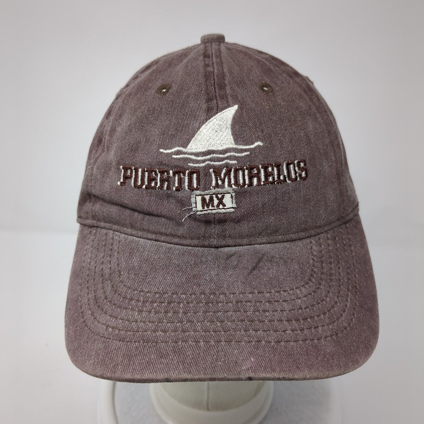 Puerto Morelos MX Slideback Hat Brown OS Adjustable Embroidered 6 Panel