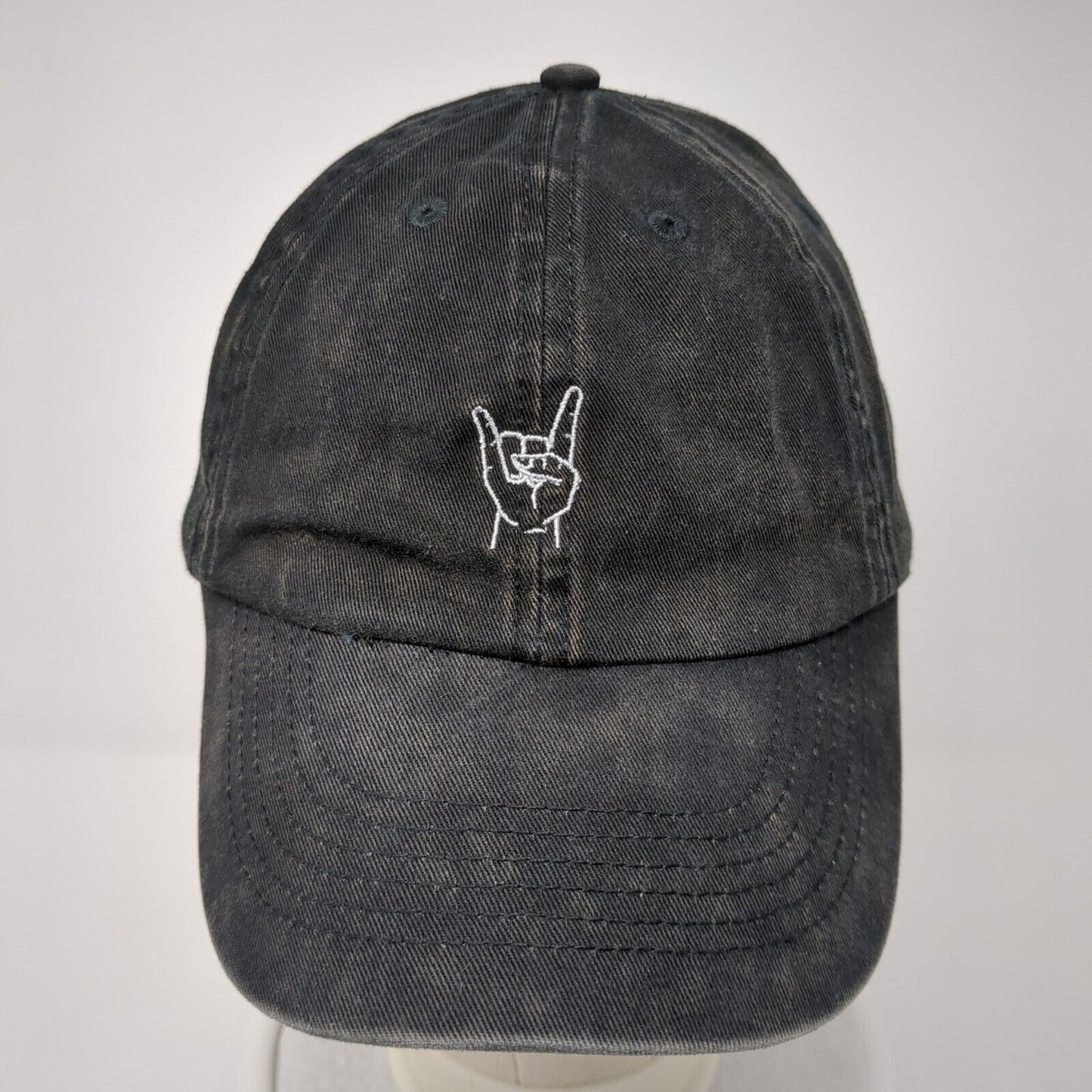 Hang Loose Slideback Hat Black One Size Adjustable Embroidered Solid
