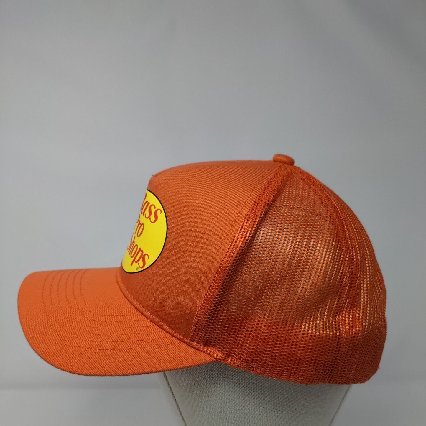 Bass Pro Shops Snapback Trucker Hat Orange OSFM Adjustable Mesh Gone Fishing
