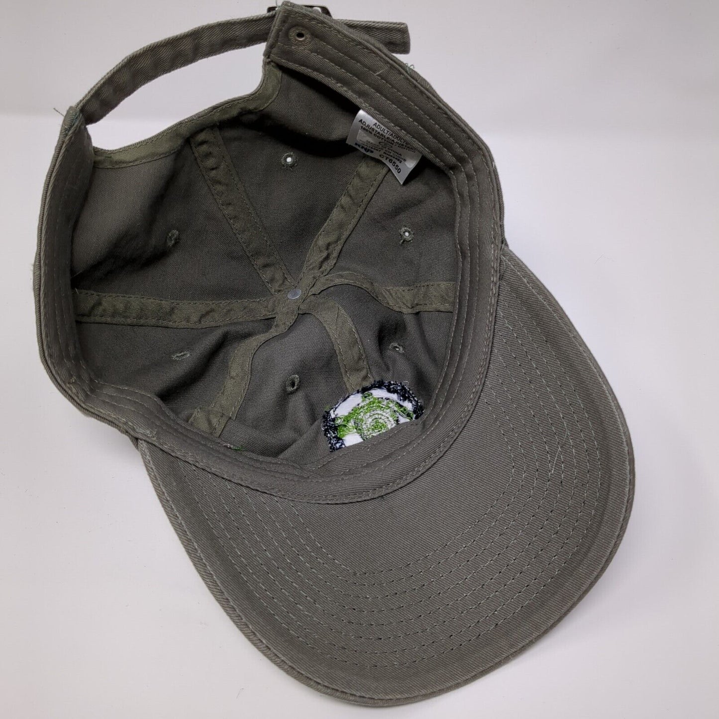 Cayman Turtle Centre Slideback Hat Gray One Size Adjustable Embroidered