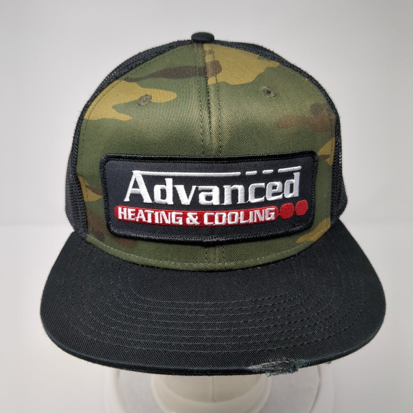 Advanced Heating & Cooling Trucker Hat Camo One Size Mesh Back Otto