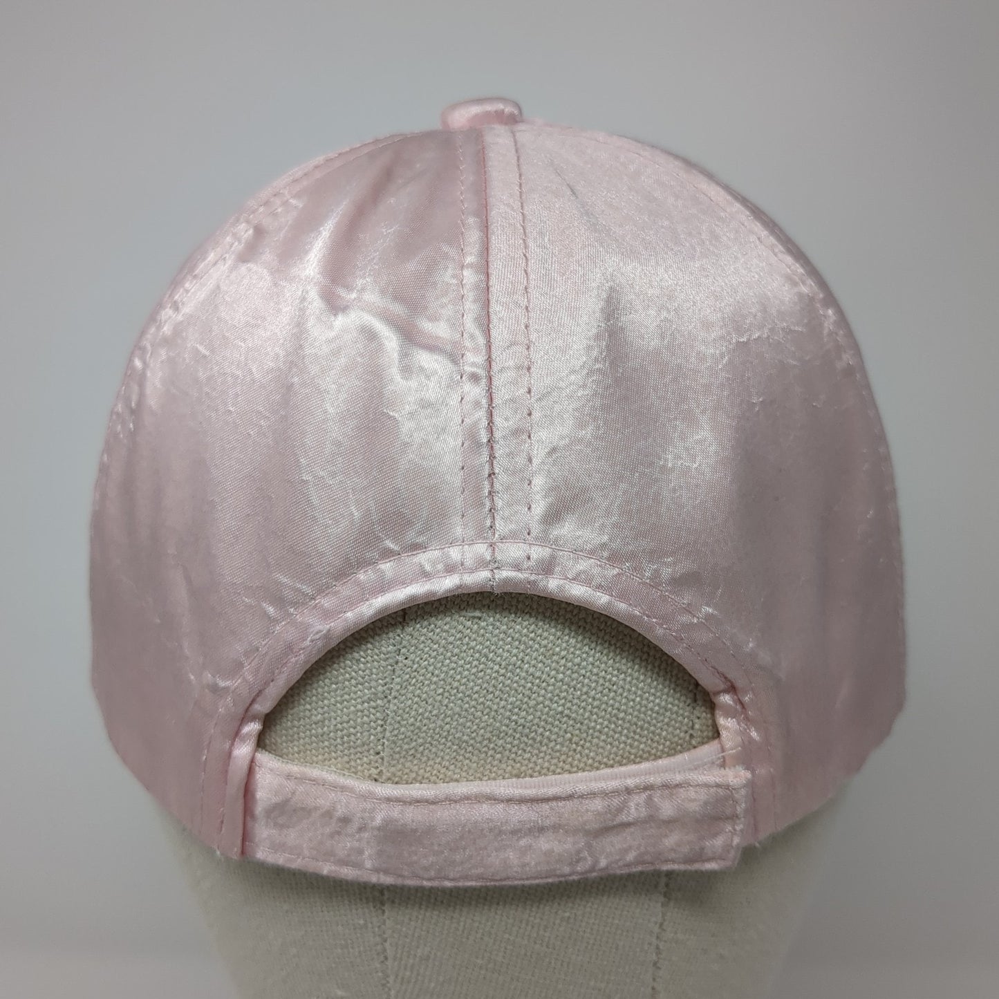 Unbranded Strapback Baseball Cap Pink One Size Adjustable Satin Blank 6 Panel