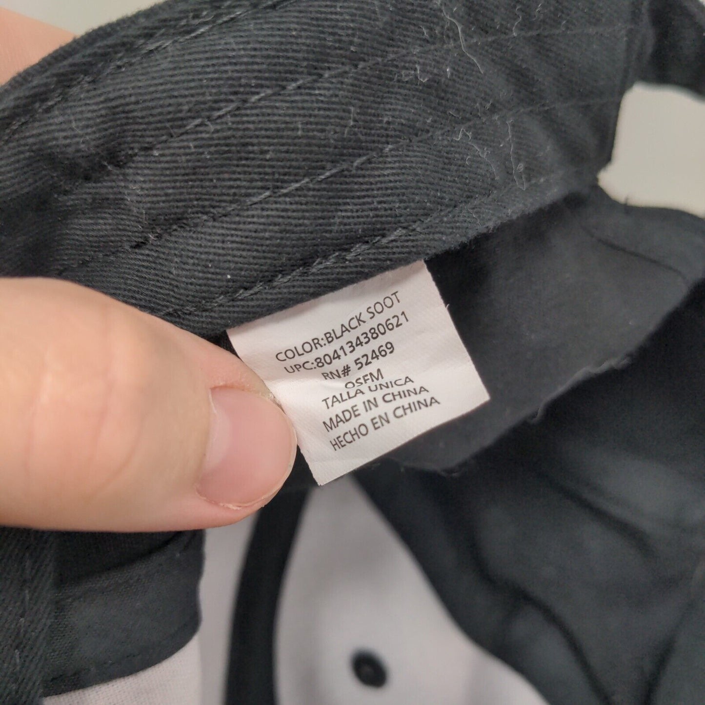 Unbranded Slideback Hat Black Soot OSFM Adjustable Solid 6 Panel Blank