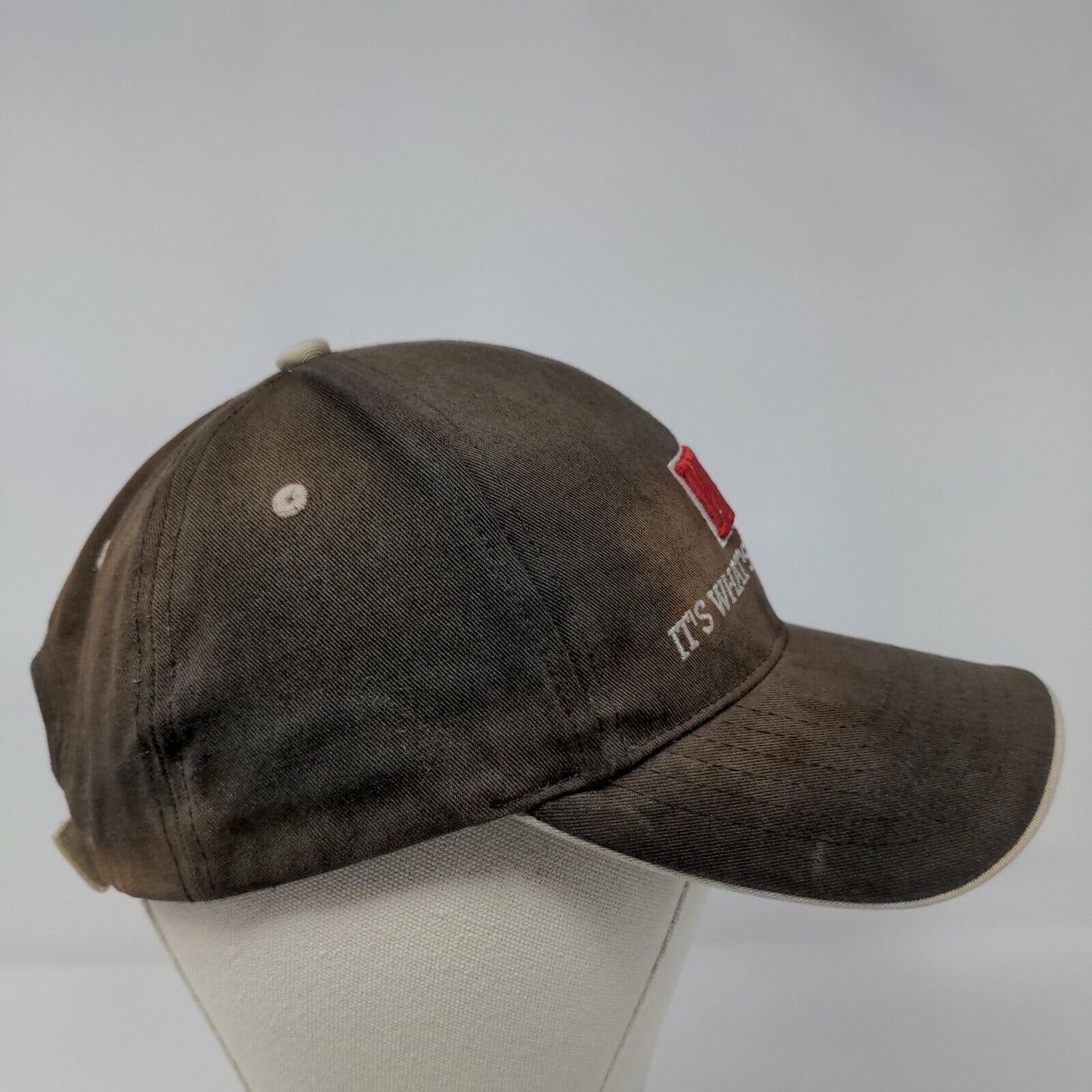 Beef It's What's For Dinner Strapback Hat Black OSFM Embroidered