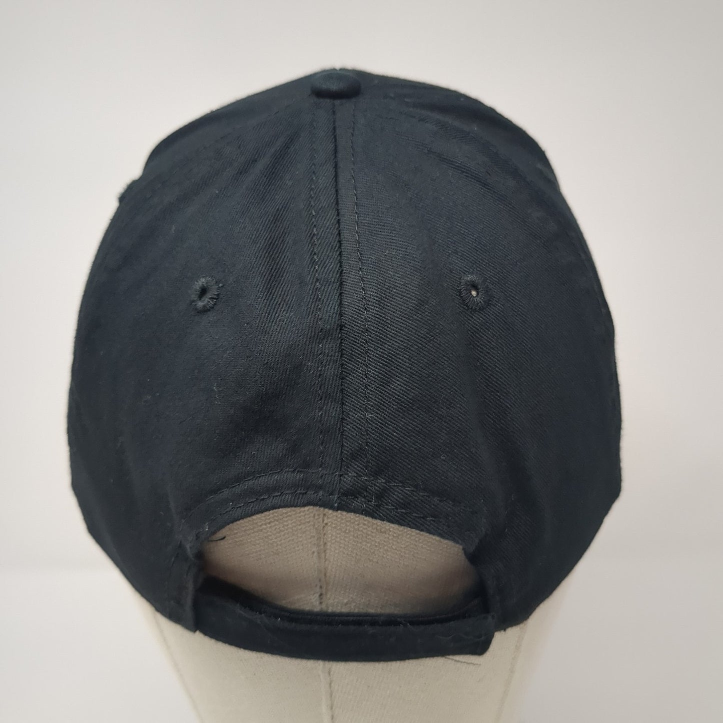 Grainger Strapback Hat Black One Size Adjustable Embroidered Halo