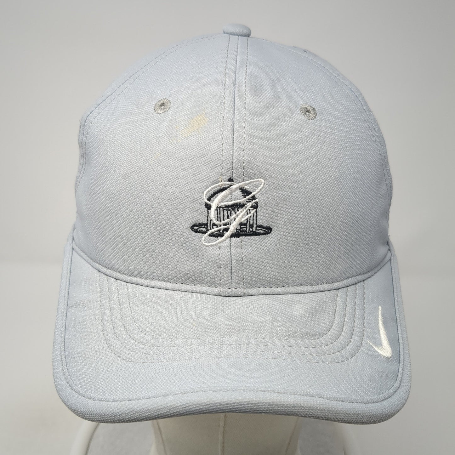 Nike Golf Strapback Hat Gray One Size Embroidered Logo Adjustable