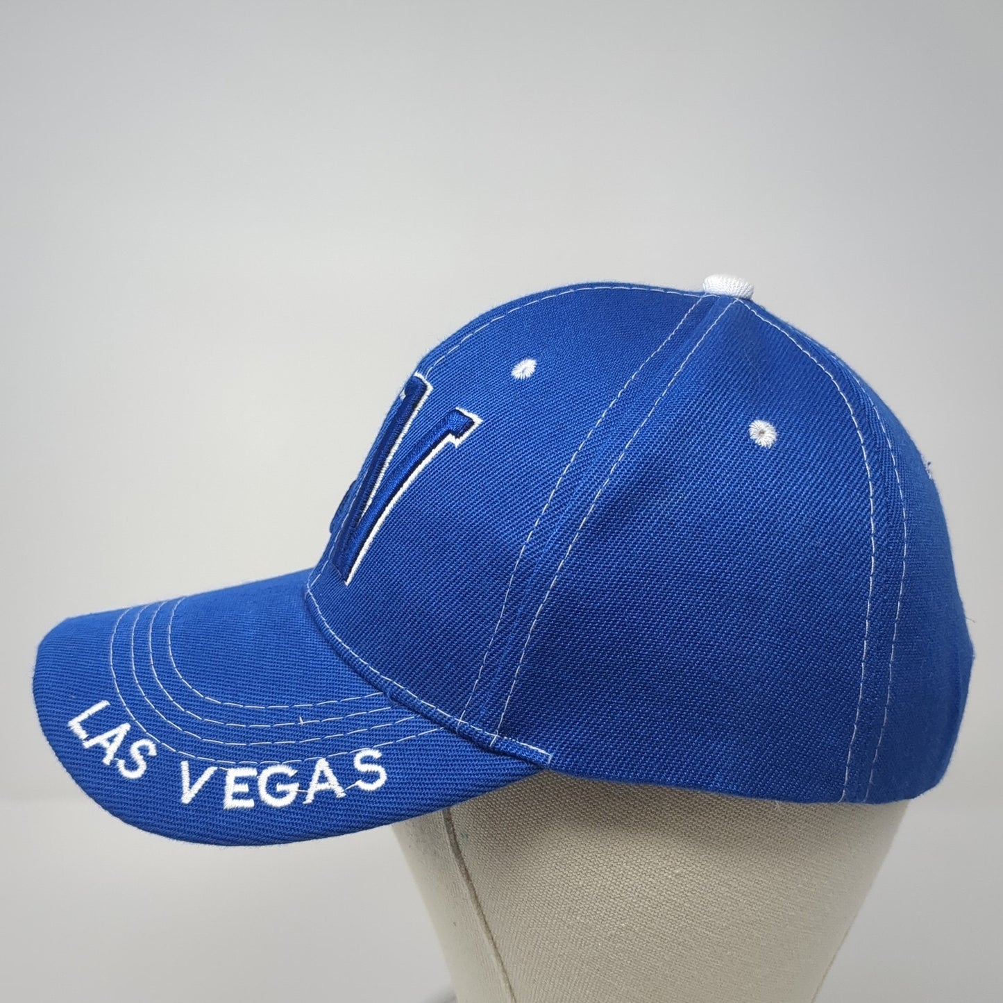 LV Las Vegas Strapback Baseball Cap Blue OS Adjustable Embroidered 6 Panel