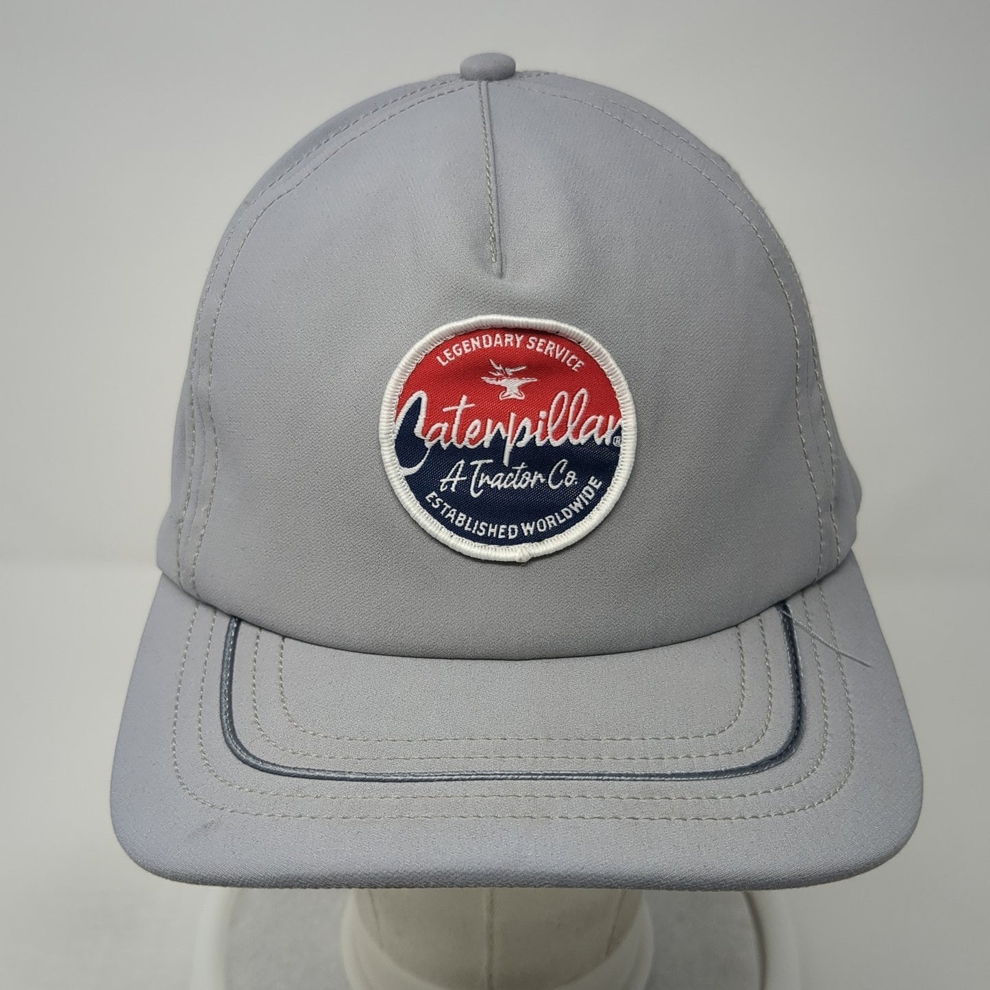Caterpillar A Tractor Co Patch Snapback Hat Gray One Size Adjustable