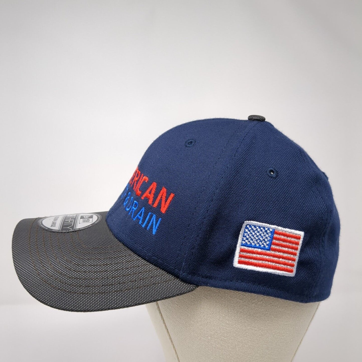 American Rooter & Drain Fitted Hat Blue M/L Embroidered Patriotic New Era