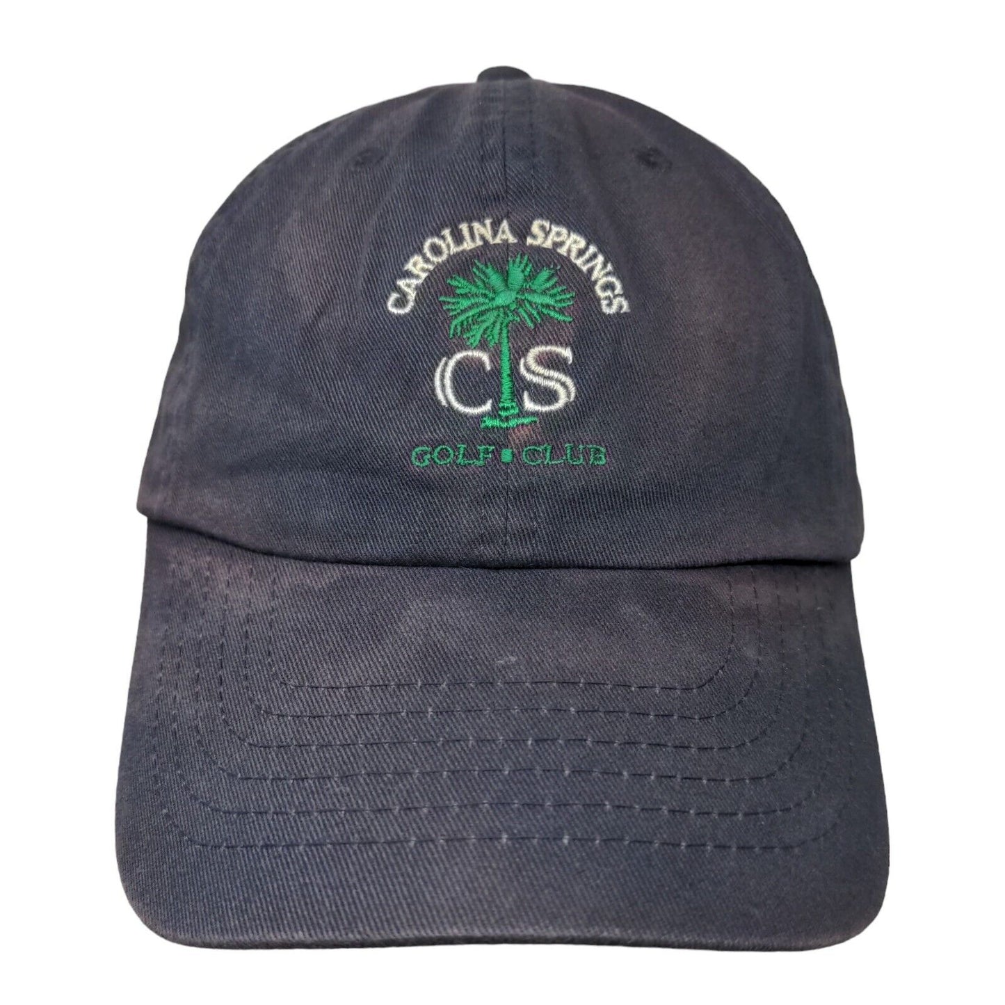 Carolina Springs Golf Club Slideback Hat Blue OSFM Adjustable Embroidered Cotton