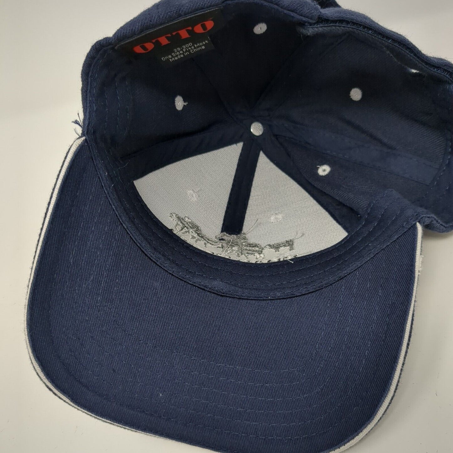 Bear River Animal Hospital Strapback Hat Blue OS Adjustable Embroidered Otto