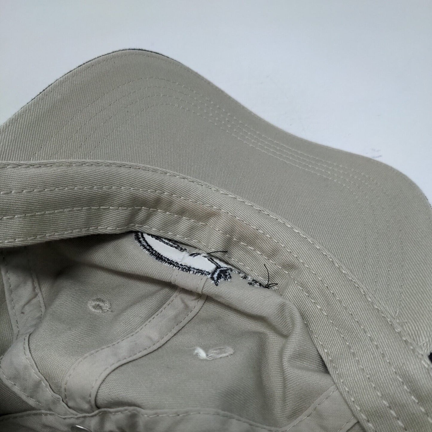 Monogram Slideback Hat Tan OSFA Adjustable Embroidered Vent Holes
