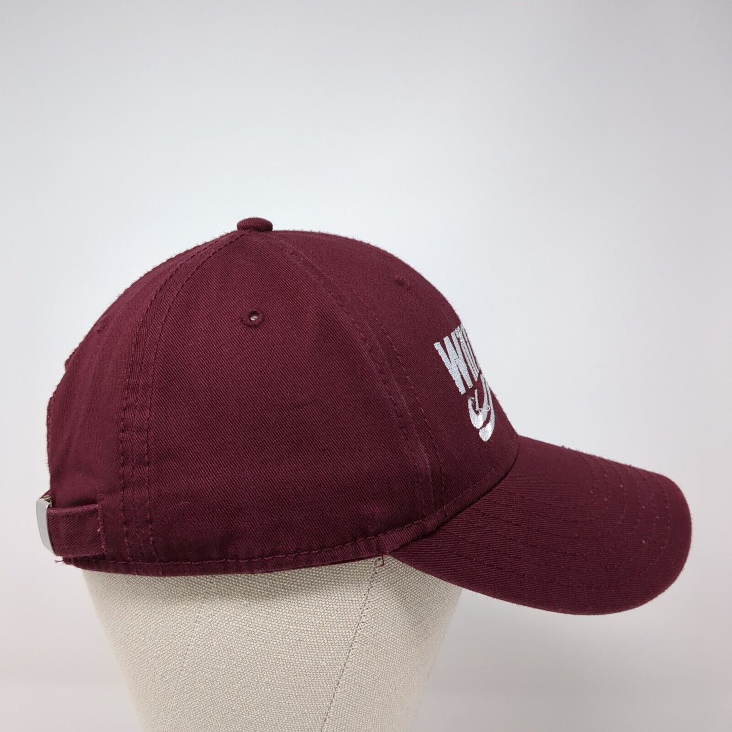 Williams Slideback Hat Red One Size Adjustable Embroidered 6 Panel Otto Cotton