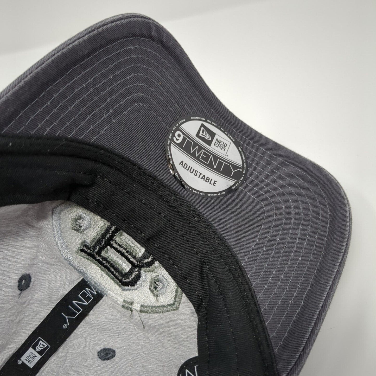 Birmingham Iron Football Slideback Hat Gray OSFA Embroidered New Era 9Twenty