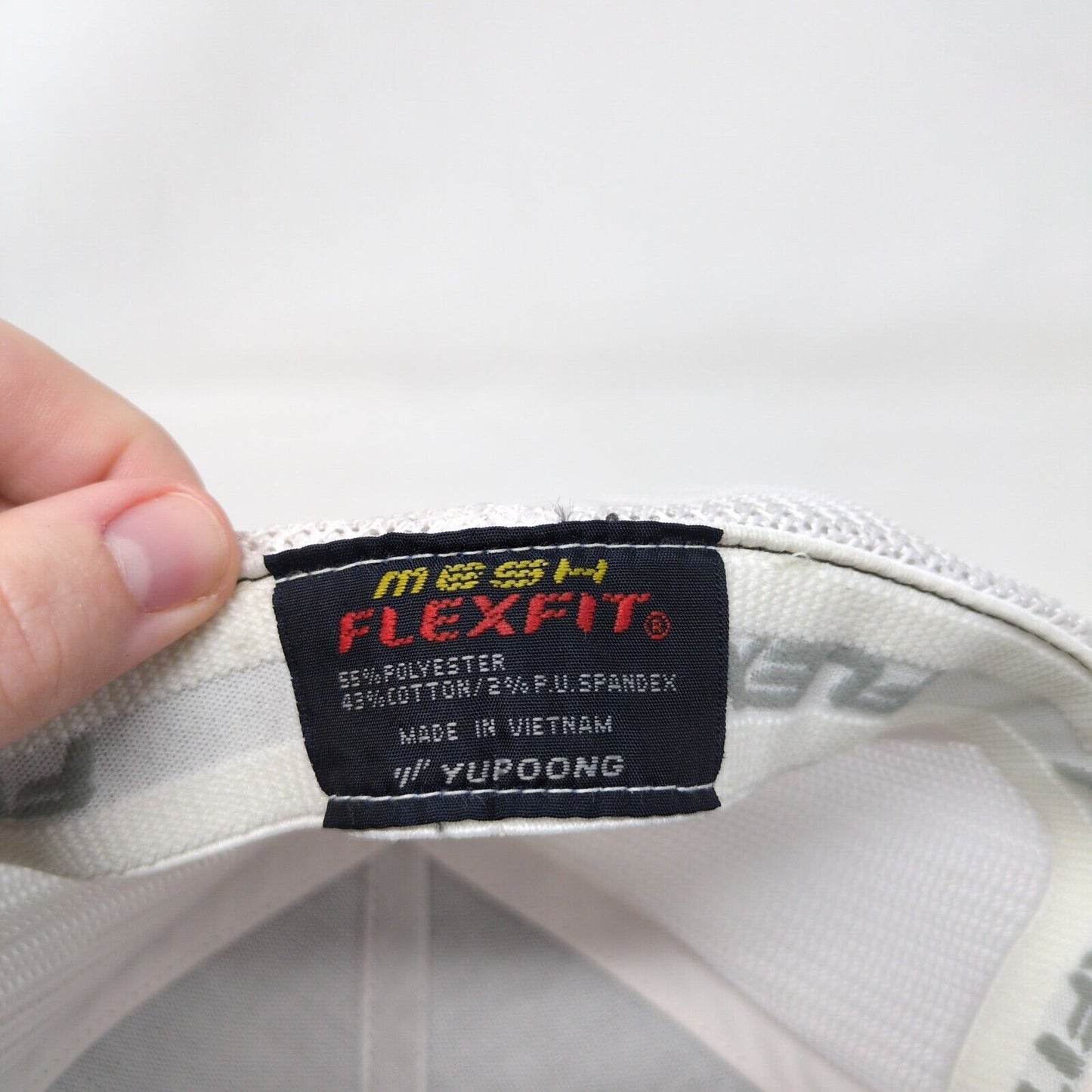 Flexfit Fitted Mesh Back Trucker Hat Gray One Size Colorblock Yupoong