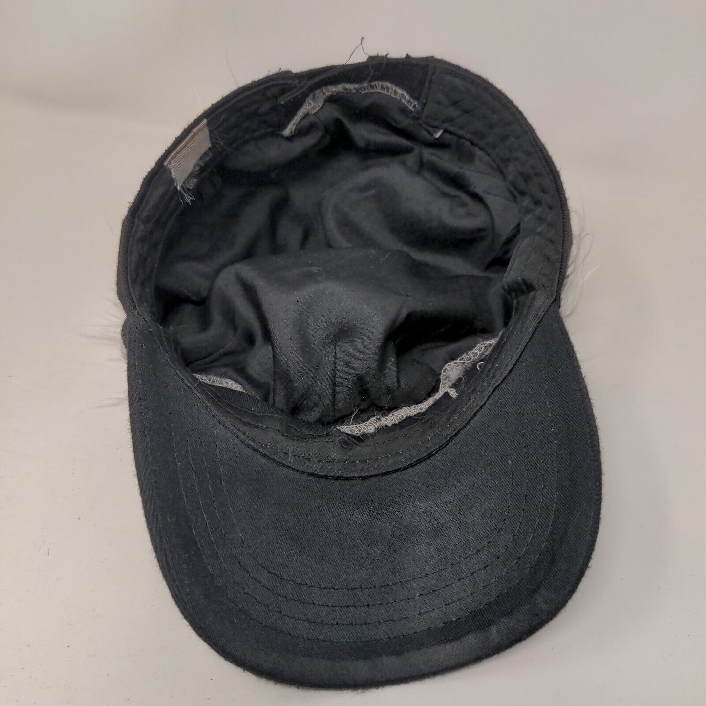 Unbranded Strapback Sun Visor Hat Black One Size Adjustable Hair Wig
