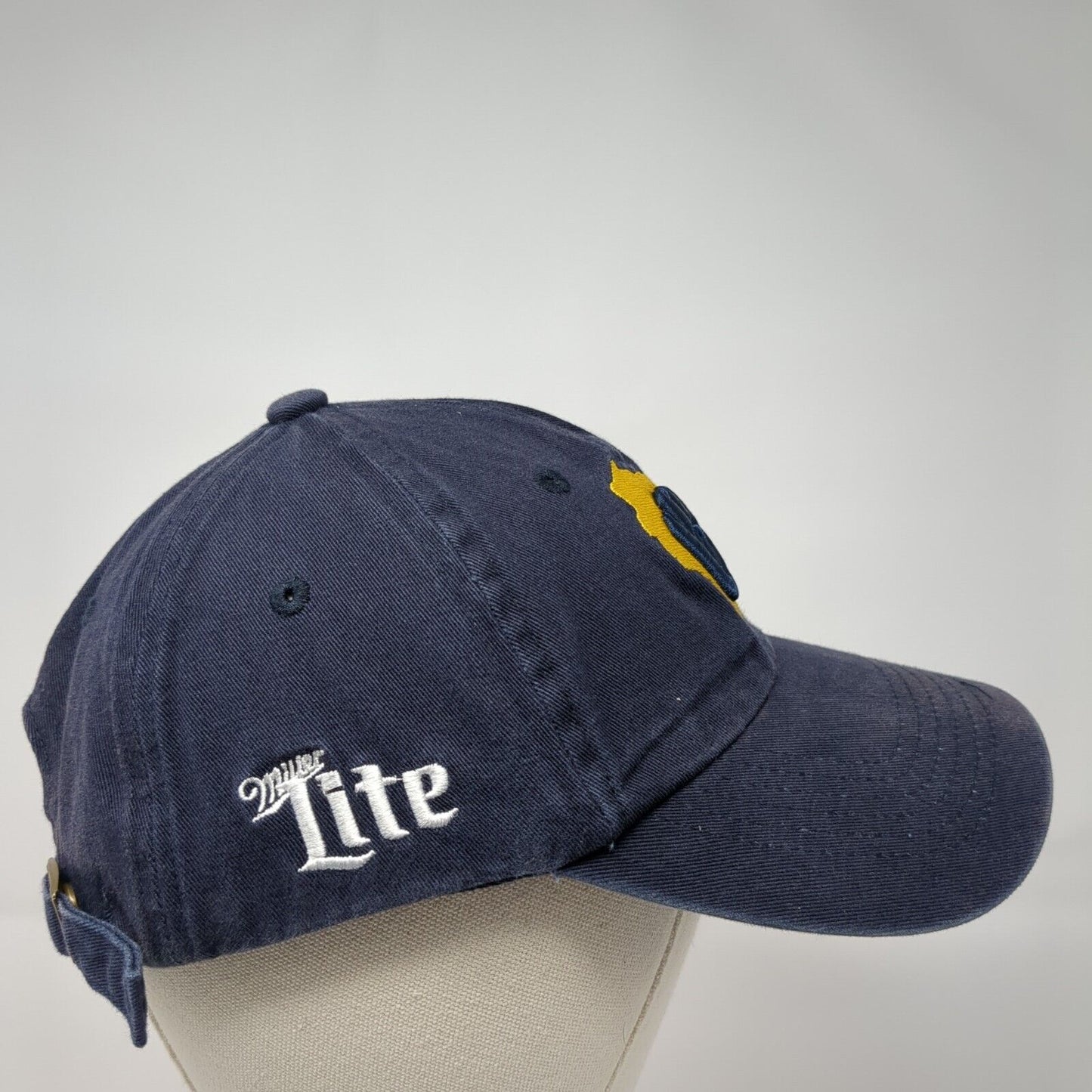 Miller Lite Slideback Hat Blue One Size Adjustable Embroidered Logo
