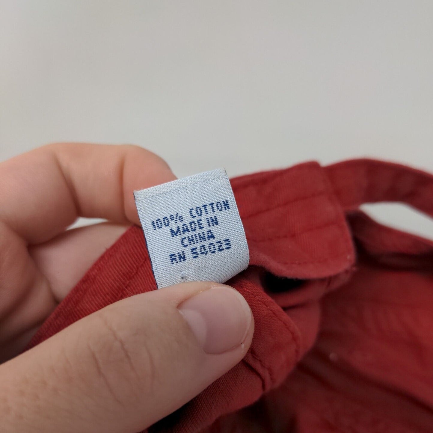 Old Navy Slideback Hat Red Small/Medium Adjustable 6 Panel Vent Holes