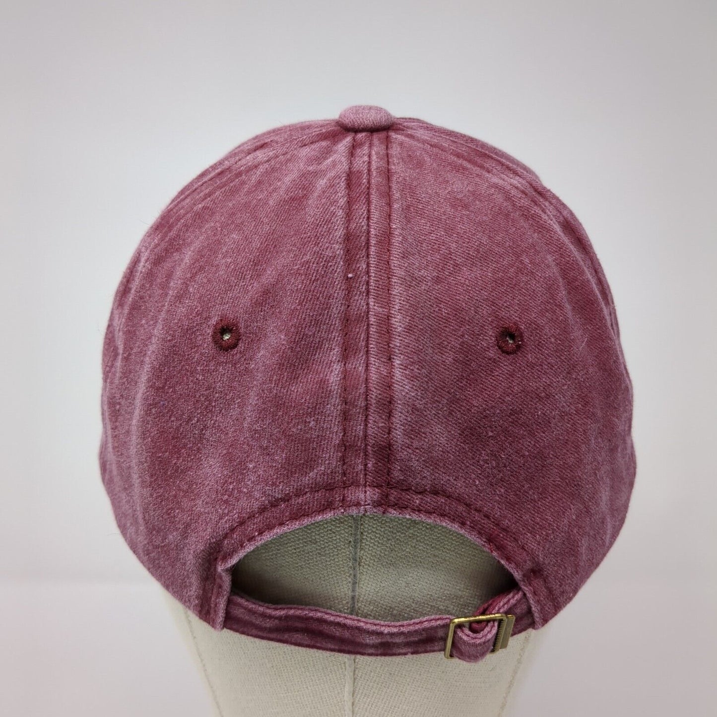 Horse Slideback Hat Red One Size Embroidered Adjustable Vent Holes