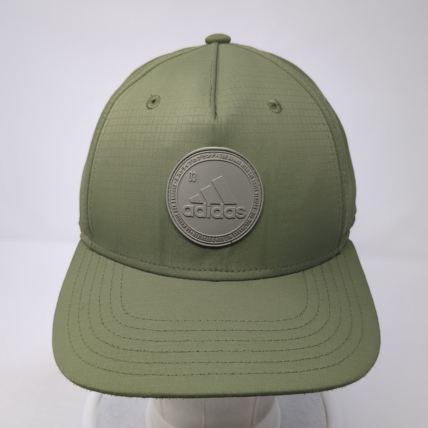 Adidas 3 Stripes Patch Snapback Hat Green One Size Adjustable Outdoor