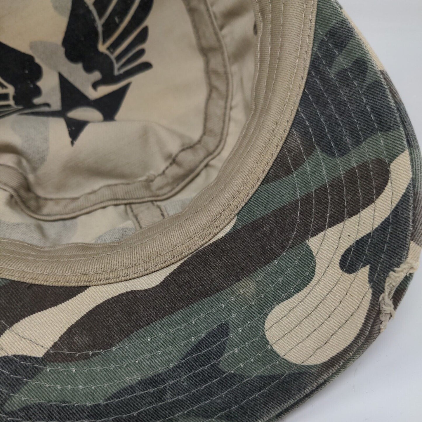 Unbranded Fitted Cadet Army Cap Hat Camouflage One Size Vent Holes Blank