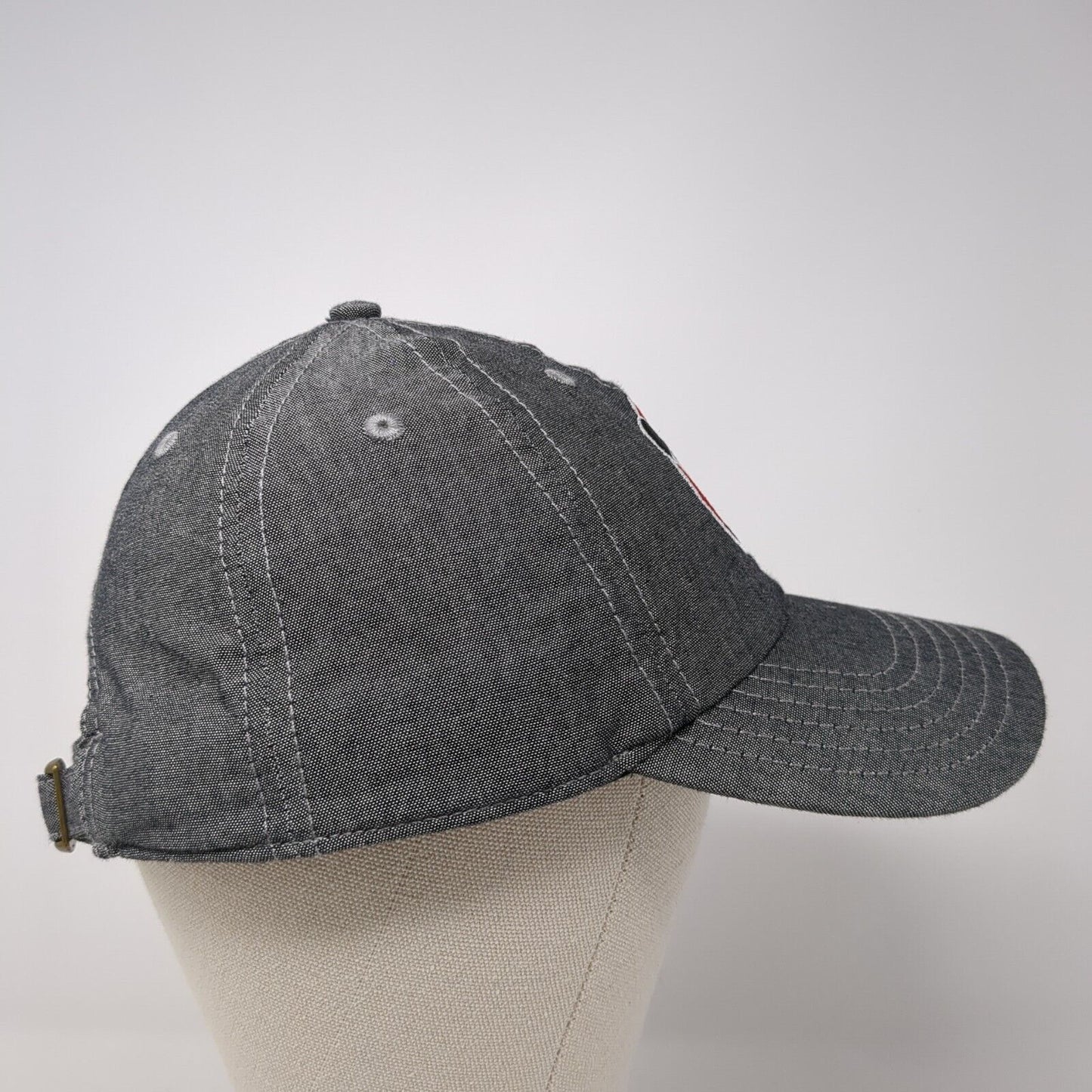 Mickey Mouse Slideback Hat Gray One Size Adjustable Disney 6 Panel