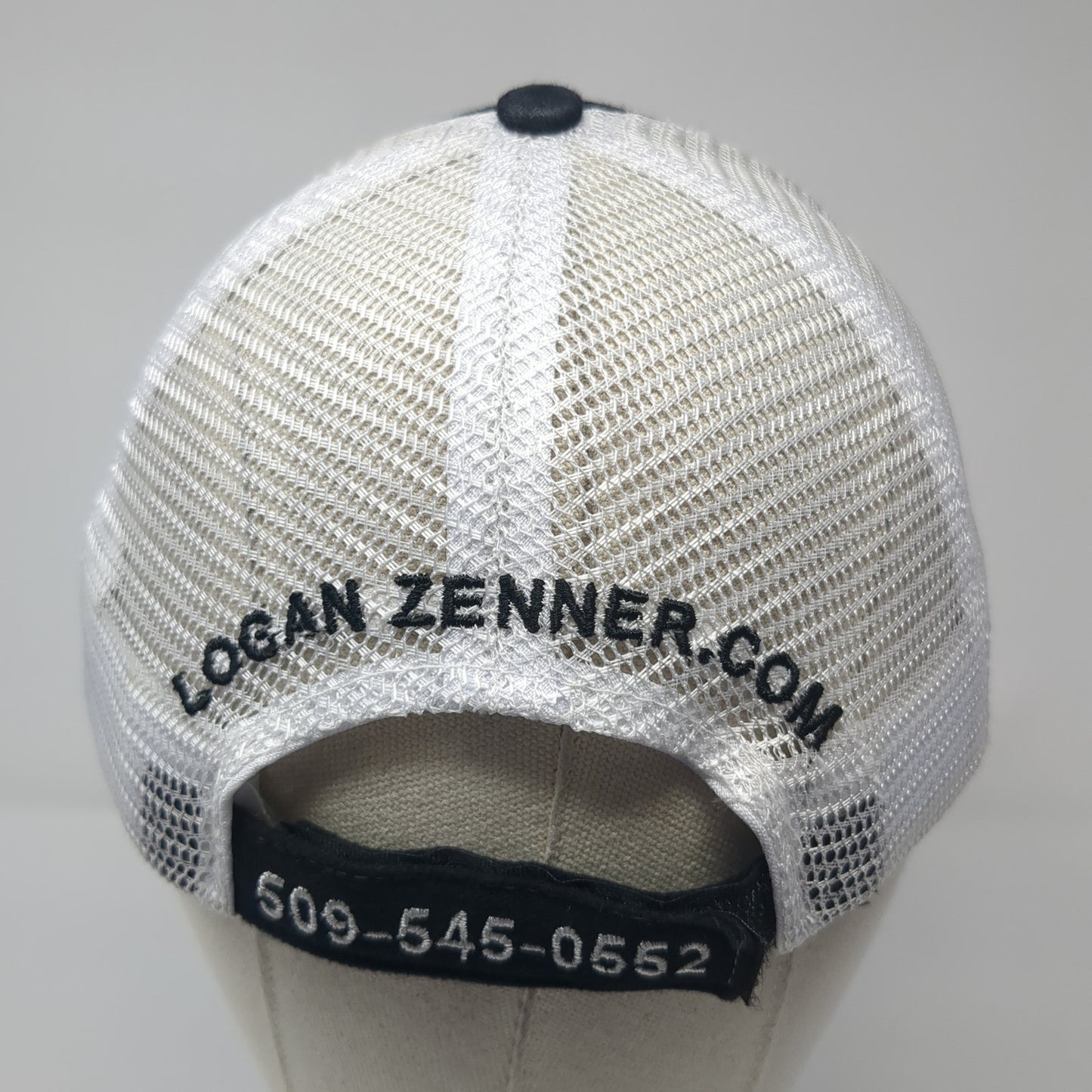 Logan Zenner Seeds Inc. Strapback Trucker Hat Black One Size Mesh Back