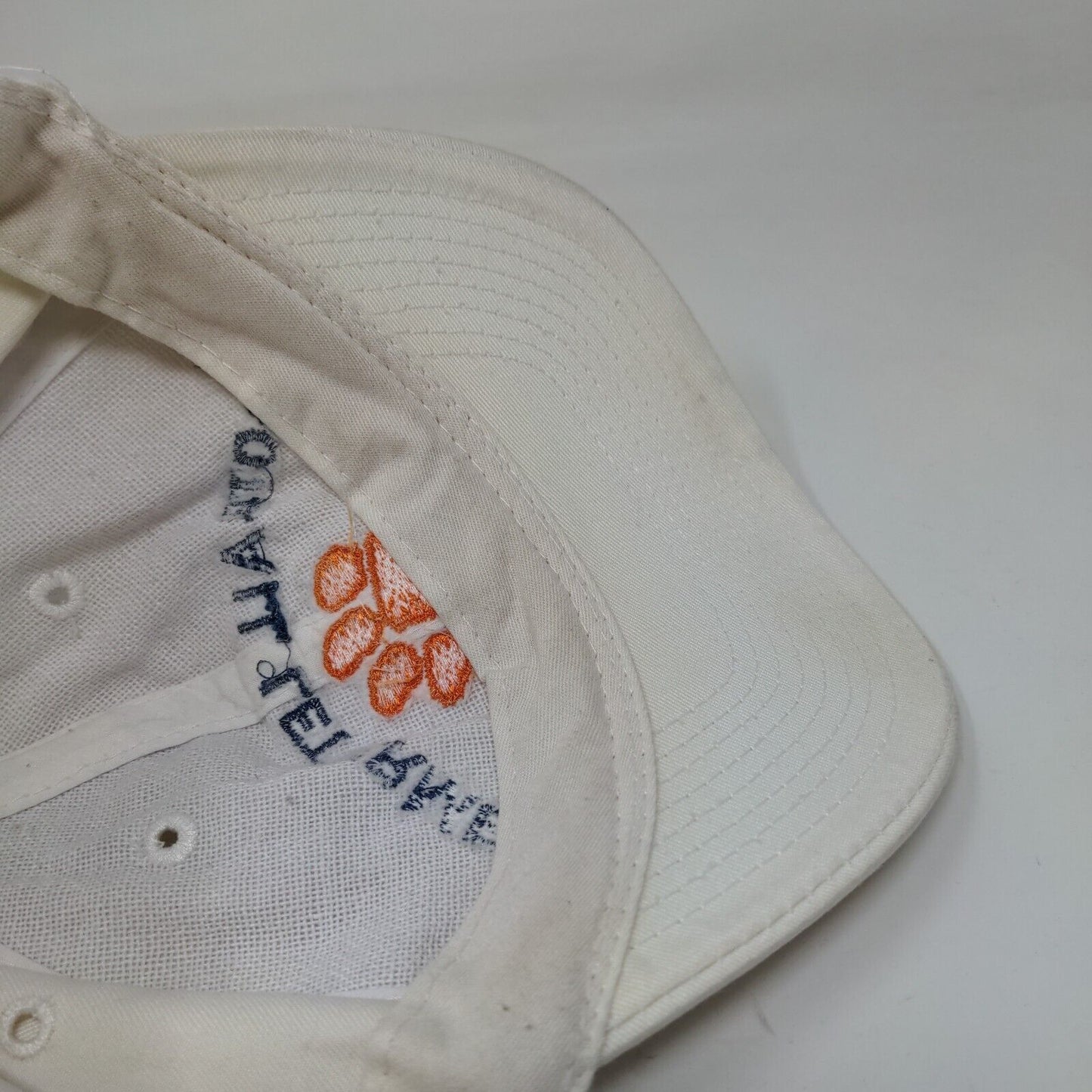 Football Lettermen Clemson Tigers Snapback Hat Cream One Size Embroidered