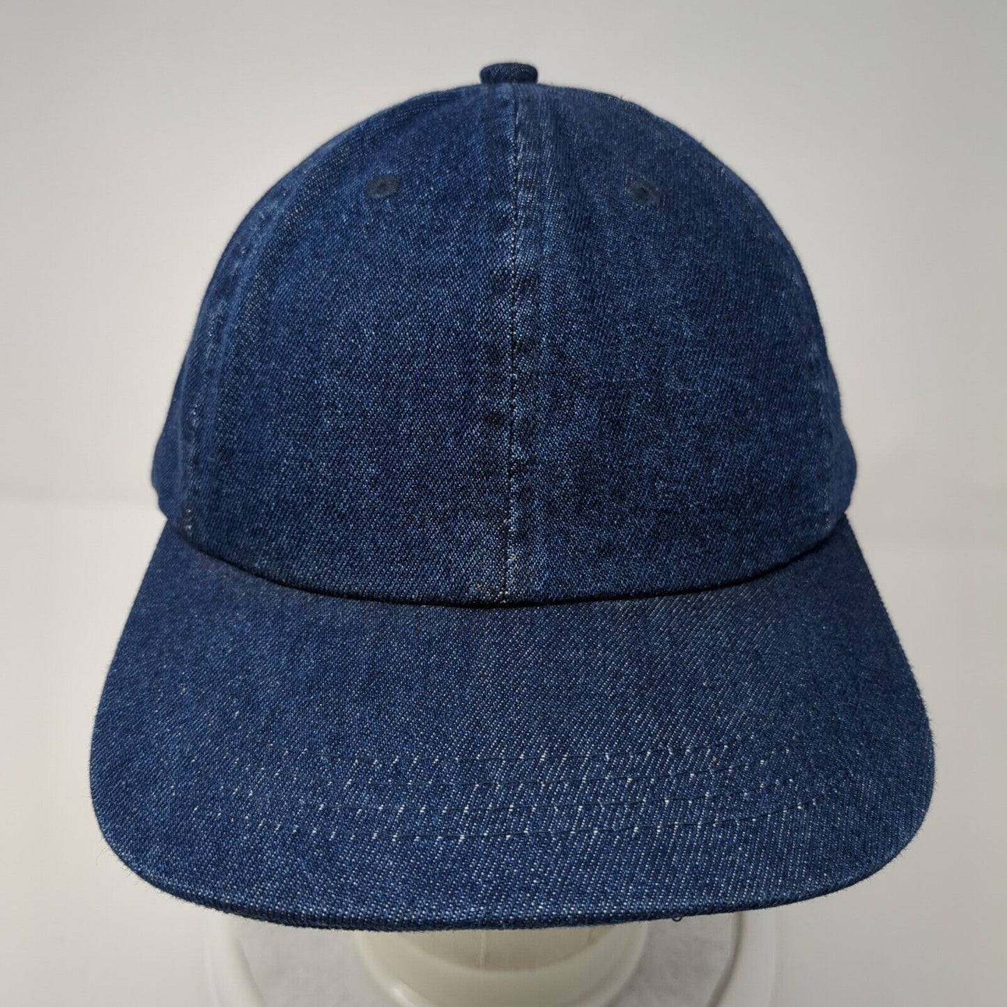 Unbranded Slideback Hat Blue One Size Adjustable Denim Vented Holes Blank